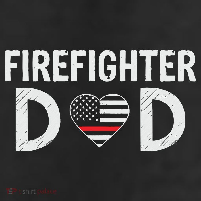 Firefighter Dad Support The Thin Red Line USA Flag Trucker Hat
