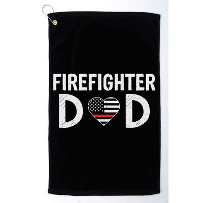 Firefighter Dad Support The Thin Red Line USA Flag Golf Towel