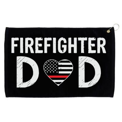 Firefighter Dad Support The Thin Red Line USA Flag Grommeted Golf Towel