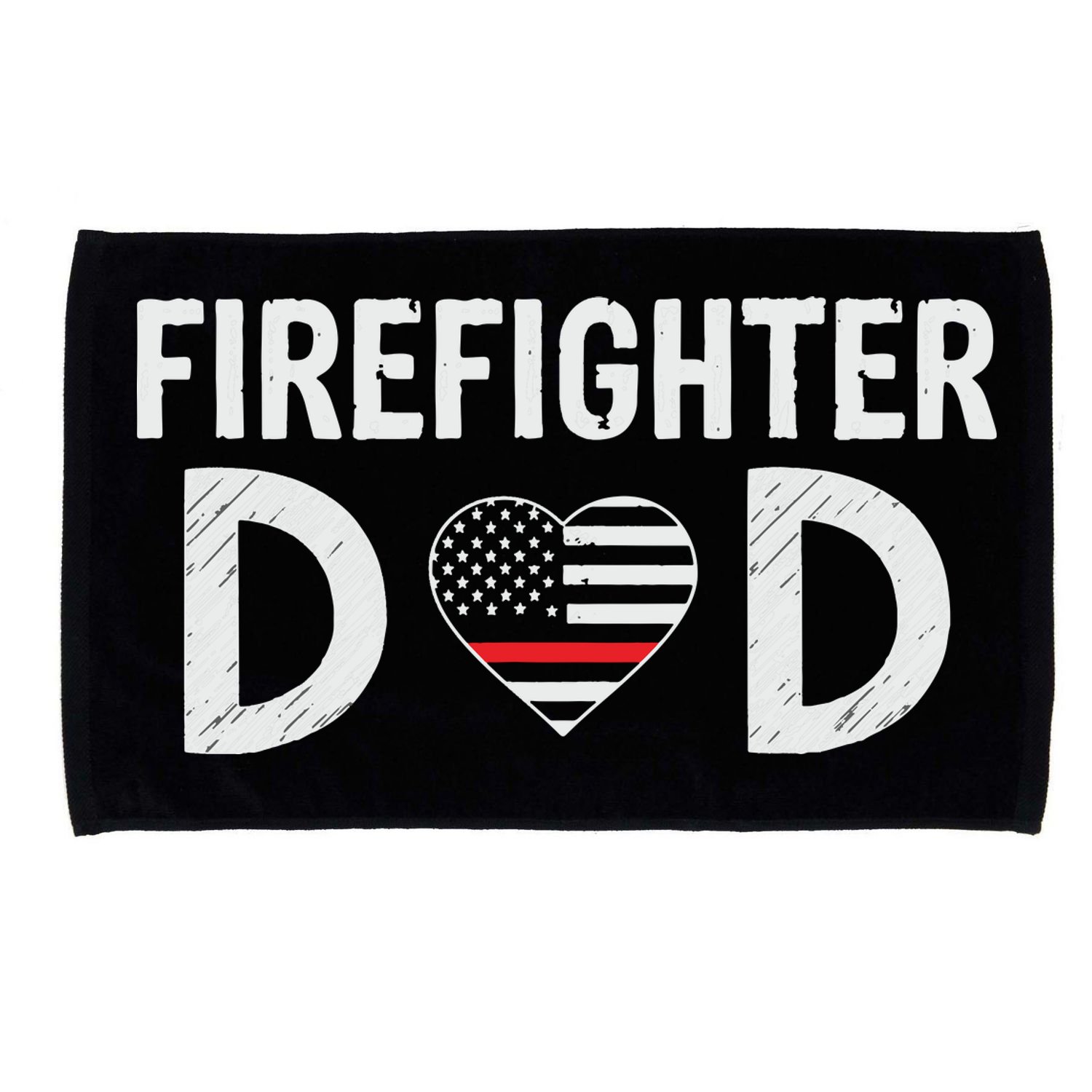 Firefighter Dad Support The Thin Red Line USA Flag Microfiber Hand Towel