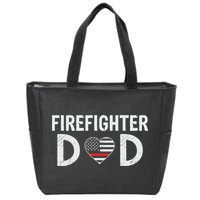 Firefighter Dad Support The Thin Red Line USA Flag Zip Tote Bag