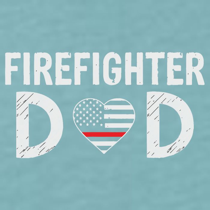 Firefighter Dad Support The Thin Red Line USA Flag Sueded Cloud Jersey T-Shirt