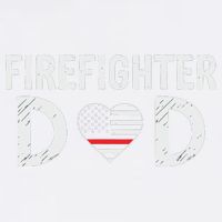 Firefighter Dad Support The Thin Red Line USA Flag Garment-Dyed Sweatshirt