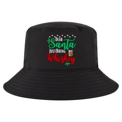 Funny Dear Santa Just Bring Whiskey Christmas Pajamas Gift Cool Comfort Performance Bucket Hat