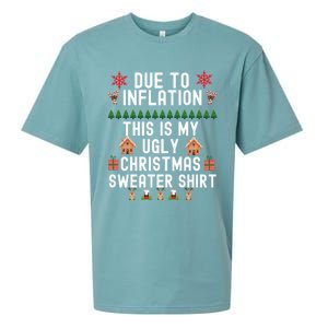 Funny Due To Inflation This Is My Ugly For Christmas Gift Sueded Cloud Jersey T-Shirt