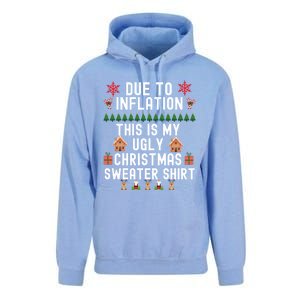 Funny Due To Inflation This Is My Ugly For Christmas Gift Unisex Surf Hoodie