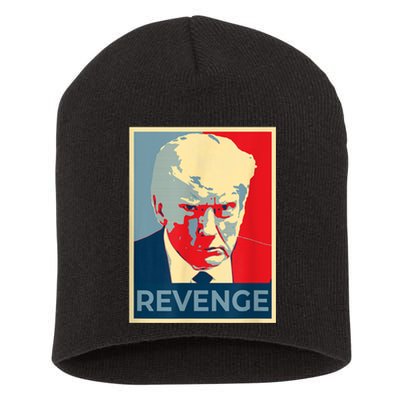 Free Donald Trump Mug Shot Republican Revenge MAGA 2024 Short Acrylic Beanie