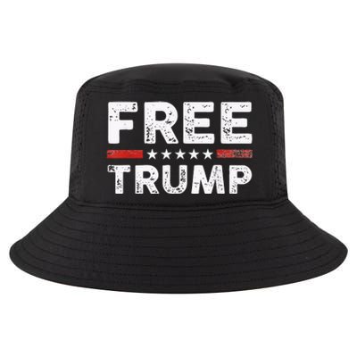 Free Donald Trump Republican Support Pro Trump American Flag Cool Comfort Performance Bucket Hat