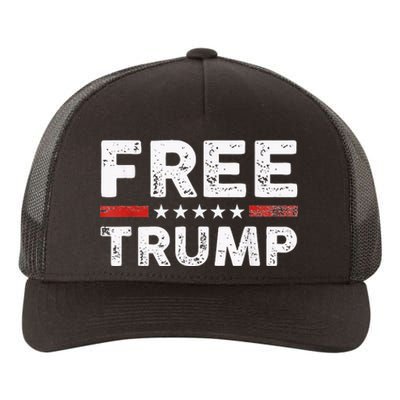 Free Donald Trump Republican Support Pro Trump American Flag Yupoong Adult 5-Panel Trucker Hat