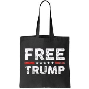 Free Donald Trump Republican Support Pro Trump American Flag Tote Bag