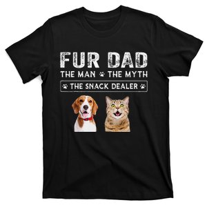 Fur Dad The Man The Myth Gift Funny Dog Cat Father's Day T-Shirt