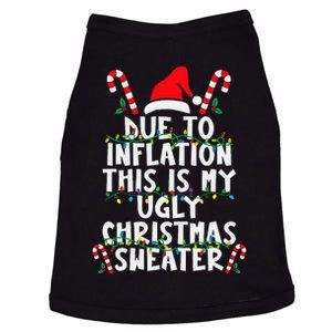 Funny Due To Inflation Ugly Christmas Sweaters For Doggie Tank