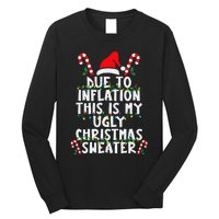 Funny Due To Inflation Ugly Christmas Sweaters For Long Sleeve Shirt