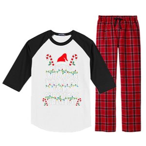 Funny Due To Inflation Ugly Christmas Sweaters For Raglan Sleeve Pajama Set