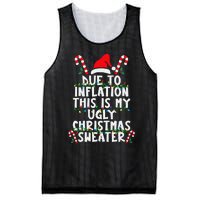 Funny Due To Inflation Ugly Christmas Sweaters For Mesh Reversible Basketball Jersey Tank