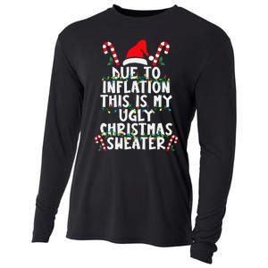 Funny Due To Inflation Ugly Christmas Sweaters For Cooling Performance Long Sleeve Crew