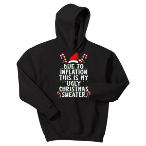 Funny Due To Inflation Ugly Christmas Sweaters For Kids Hoodie