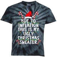 Funny Due To Inflation Ugly Christmas Sweaters For Kids Tie-Dye T-Shirt