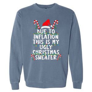 Funny Due To Inflation Ugly Christmas Sweaters For Garment-Dyed Sweatshirt