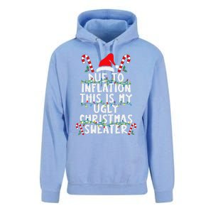 Funny Due To Inflation Ugly Christmas Sweaters For Unisex Surf Hoodie