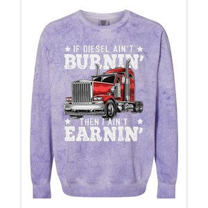 Funny Diesel Trucker Big Rig Semi-Trailer Truck Driver  Colorblast Crewneck Sweatshirt