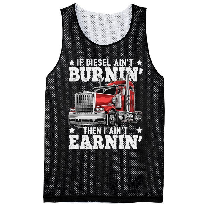 Funny Diesel Trucker Big Rig Semi-Trailer Truck Driver  Mesh Reversible Basketball Jersey Tank