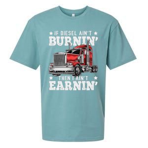 Funny Diesel Trucker Big Rig Semi-Trailer Truck Driver  Sueded Cloud Jersey T-Shirt