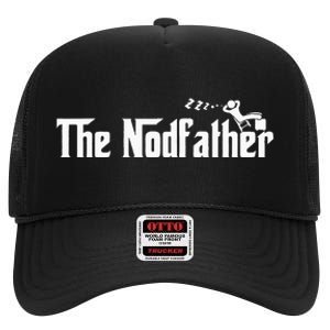 Funny Dad The Nodfather Sarcastic Napping High Crown Mesh Back Trucker Hat