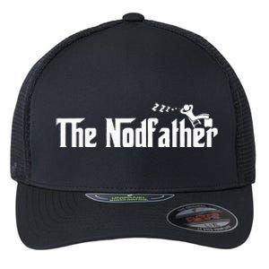 Funny Dad The Nodfather Sarcastic Napping Flexfit Unipanel Trucker Cap