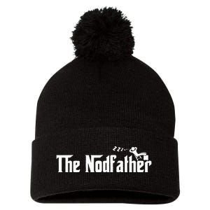 Funny Dad The Nodfather Sarcastic Napping Pom Pom 12in Knit Beanie