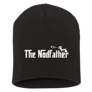 Funny Dad The Nodfather Sarcastic Napping Short Acrylic Beanie