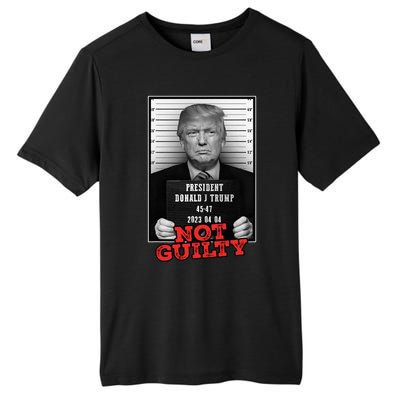 Funny Donald Trump Not Guilty Mug Shot Free Trump 2024 Tall Fusion ChromaSoft Performance T-Shirt