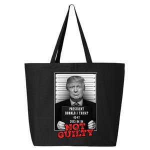 Funny Donald Trump Not Guilty Mug Shot Free Trump 2024 25L Jumbo Tote