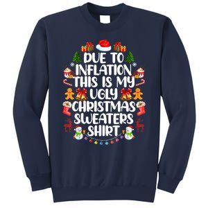 Funny Due To Inflation Ugly Christmas Sweaters Sweatshirt