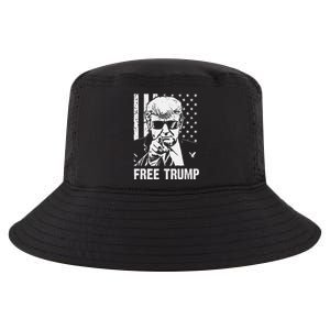 Free Donald Trump Republican Support Pro Trump American Flag Cool Comfort Performance Bucket Hat