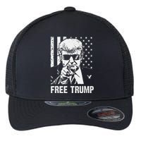 Free Donald Trump Republican Support Pro Trump American Flag Flexfit Unipanel Trucker Cap