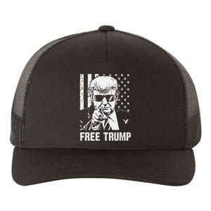 Free Donald Trump Republican Support Pro Trump American Flag Yupoong Adult 5-Panel Trucker Hat