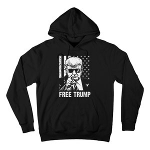 Free Donald Trump Republican Support Pro Trump American Flag Hoodie