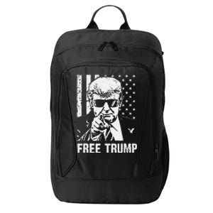 Free Donald Trump Republican Support Pro Trump American Flag City Backpack