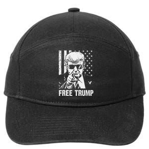 Free Donald Trump Republican Support Pro Trump American Flag 7-Panel Snapback Hat