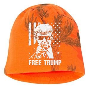 Free Donald Trump Republican Support Pro Trump American Flag Kati - Camo Knit Beanie