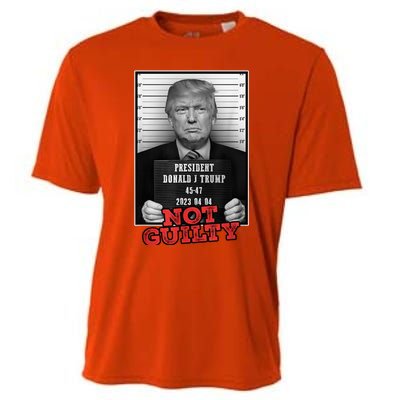 Funny Donald Trump Not Guilty Mug Shot, Free Trump 2024 Cooling Performance Crew T-Shirt