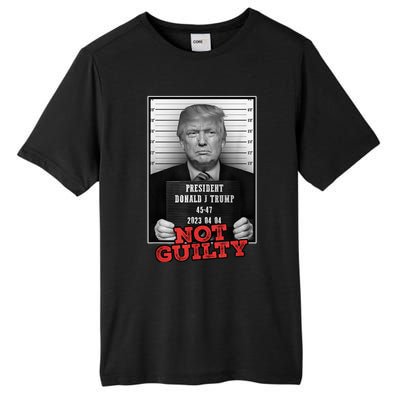 Funny Donald Trump Not Guilty Mug Shot, Free Trump 2024 Tall Fusion ChromaSoft Performance T-Shirt