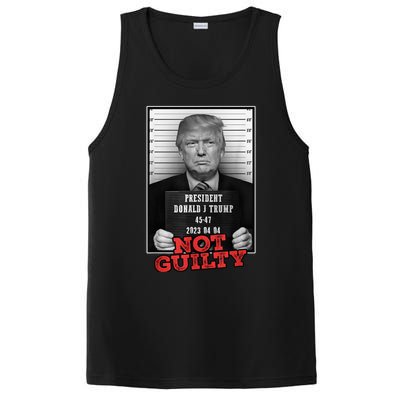 Funny Donald Trump Not Guilty Mug Shot, Free Trump 2024 PosiCharge Competitor Tank