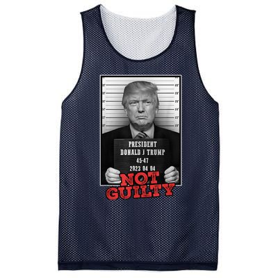 Funny Donald Trump Not Guilty Mug Shot, Free Trump 2024 Mesh Reversible Basketball Jersey Tank