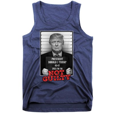 Funny Donald Trump Not Guilty Mug Shot, Free Trump 2024 Tank Top