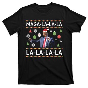 Funny Donald Trump Ugly Christmas Sweater. Maga La La La T-Shirt