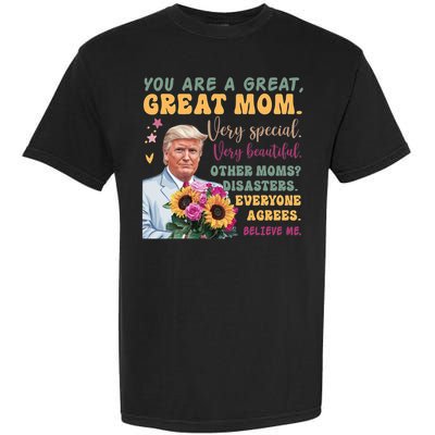 Funny Donald Trump Mothers Day Hold Flower Funny Quote Garment-Dyed Heavyweight T-Shirt