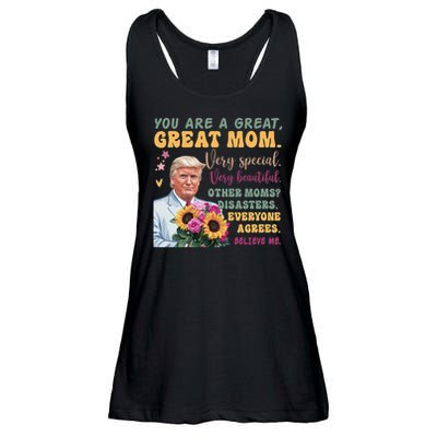 Funny Donald Trump Mothers Day Hold Flower Funny Quote Ladies Essential Flowy Tank