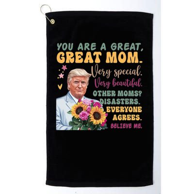 Funny Donald Trump Mothers Day Hold Flower Funny Quote Golf Towel